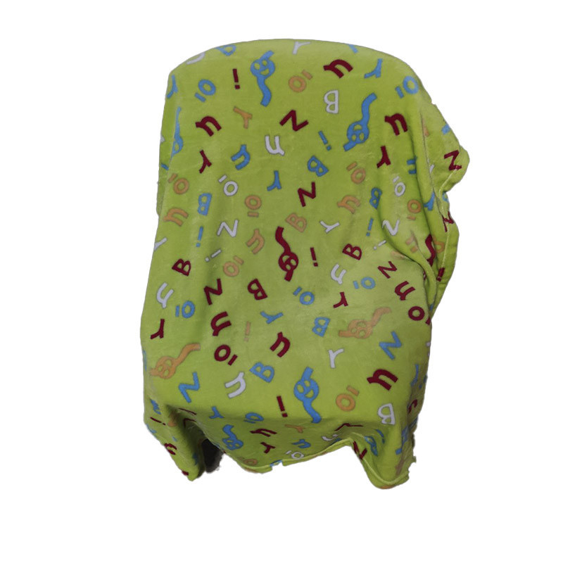 Плед дитячий флісовий 100х140 зелений літери Київ - фото 1