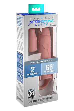 Насадка на пеніс Pipedream Fantasy X-tensions Elite бежева, 21 см Sex Aura Київ