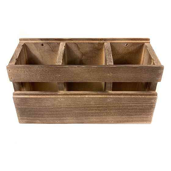 Коробка с секциями для алкоголя, ящик для бутылок из натурального дерева 28х9х16,5 см Каменец-Подольский