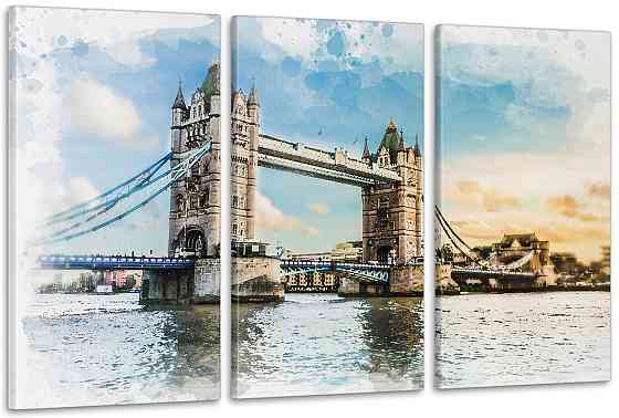 Модульная картина Лондон Мост (53x100см)  Аrt-194_3А 70x130 см Киев