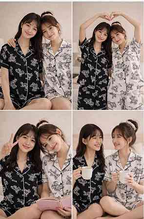 Женский домашний комплект двойка с мишками бамбук Белый, 48/50 Одесса