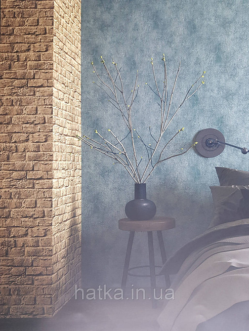 Шпалери вінілові на флізеліні Marburg Loft superior1.06х10 коричневі під цеглу 34119 Київ - фото 1