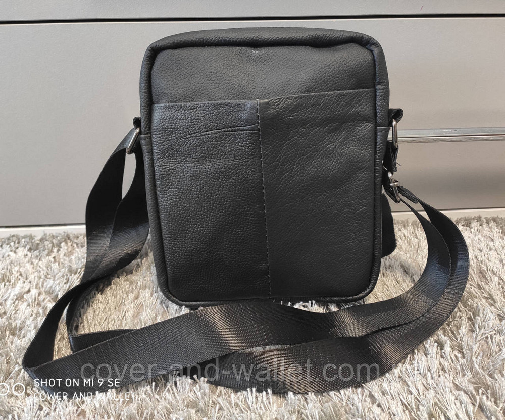 Компактная мужская сумка на плечо из натуральной кожи VIntage Черный Киев - изображение 1