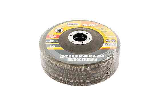 MASTERTOOL Диск шліфувальний пелюстковий MASTERTOOL Т27 зерно 80 125×22 мм 5 шт 08-2208PC Коломия