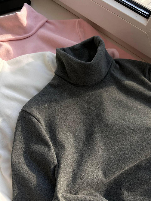 Жіночий теплий базовий гольф ангора на флісі Графіт, 42/46 Одеса - фото 5
