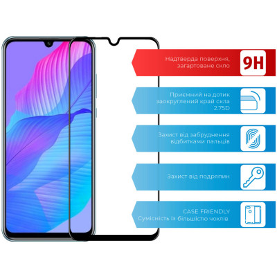 Скло захисне ACCLAB Full Glue Huawei Y8p/P Smart S (1283126508318) Вінниця - фото 2