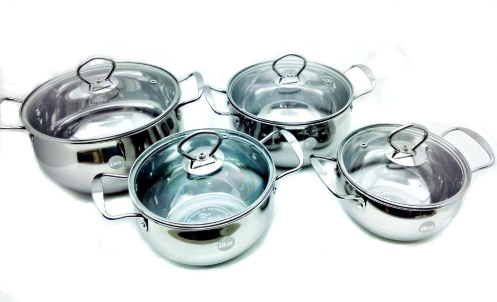 Набір з 4 каструль з кришками A-plus 2061 Винница - изображение 1