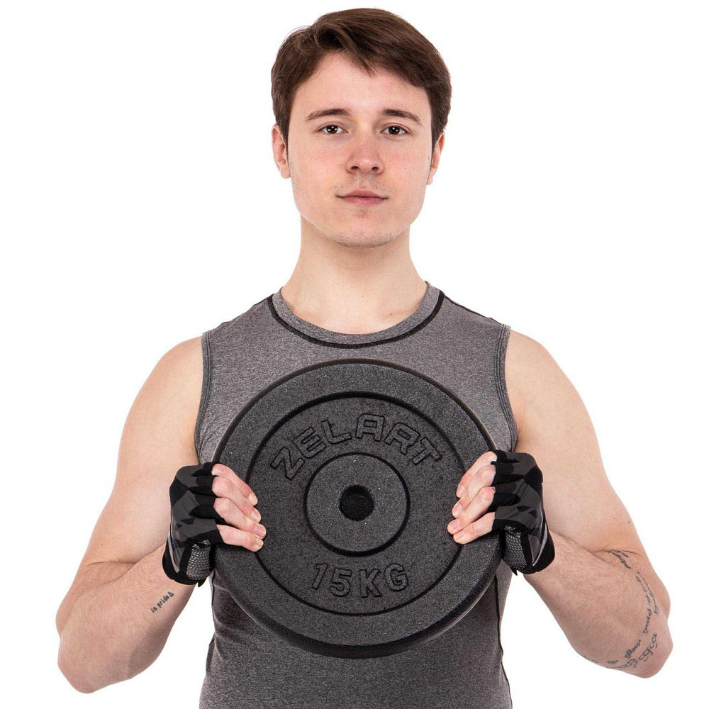 Блин (диск) стальный 15 кг d-30мм Zelart-7785-15 Киев - изображение 6