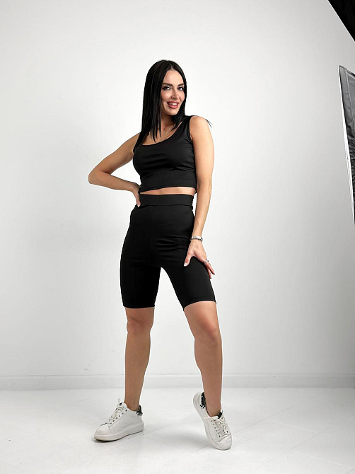 Літній костюм топ і велосипедки "Mario" оптом | Розпродаж моделі Київ - фото 5