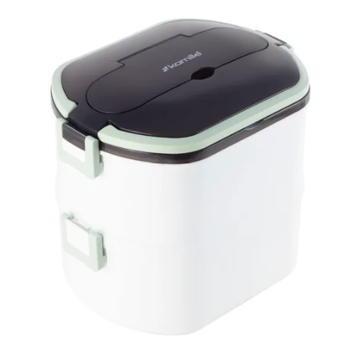 Ланч-бокс подвійний (корпус пластик/внутр.ємність+кришка нерж.сталь) KAMILLE Житомир - фото 3