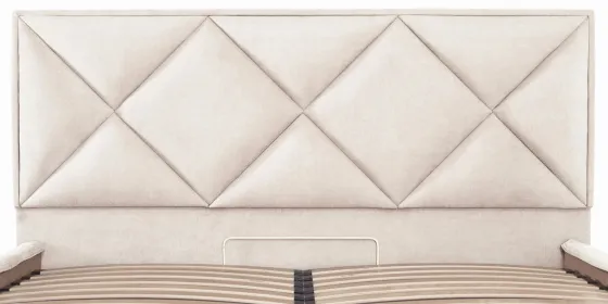 Ліжко Двоспальне Leeds Comfort 160 х 200 см Місті Milk З підйомним механізмом та нішою для білизни Бежевий Київ