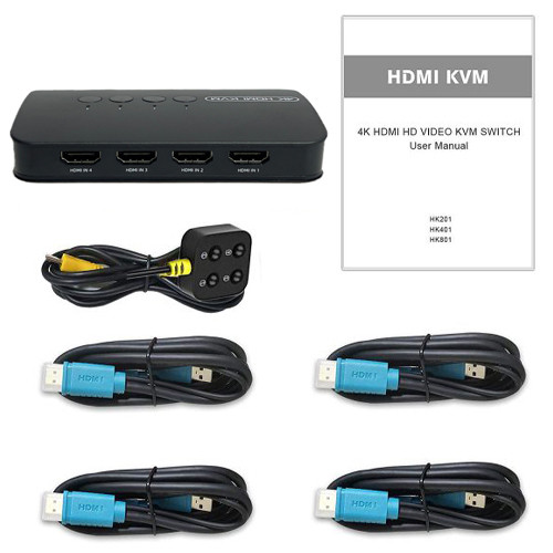 KVM свич переключатель, 4 порта, HDMI USB, кнопка Винница - изображение 2