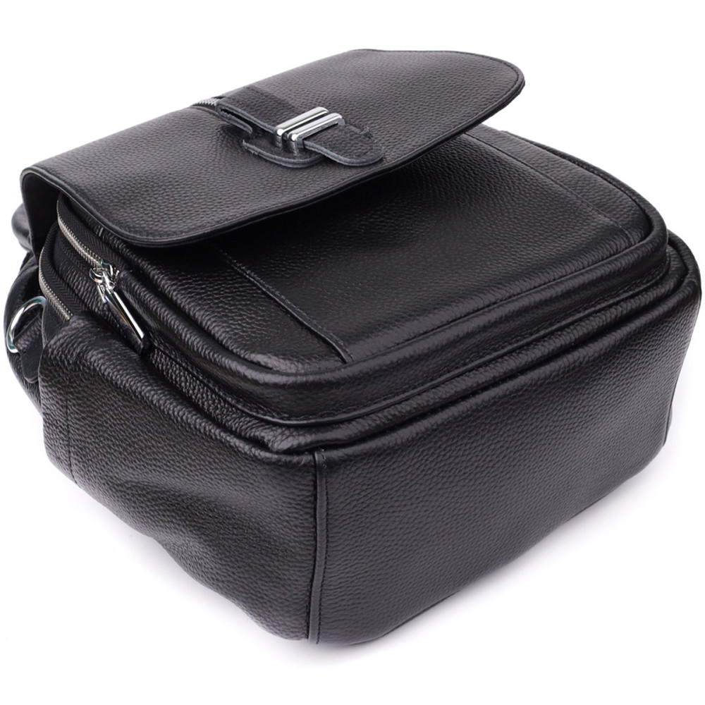 Жіночий рюкзак з натуральної шкіри Vintage 23058 Чорний Київ - фото 5