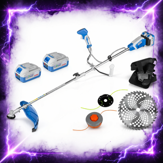 Ручний тример для трави акумуляторний безщітковий двигун EURO-CRAFT 42V,Якісний тример для трави 21 В 4 А  год Львів