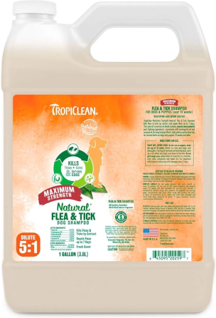 Натуральний шампунь захист від бліх і кліщів для собак TropiClean (ТропіКлін) Гвоздика та лемонграс 3.8 л Запоріжжя