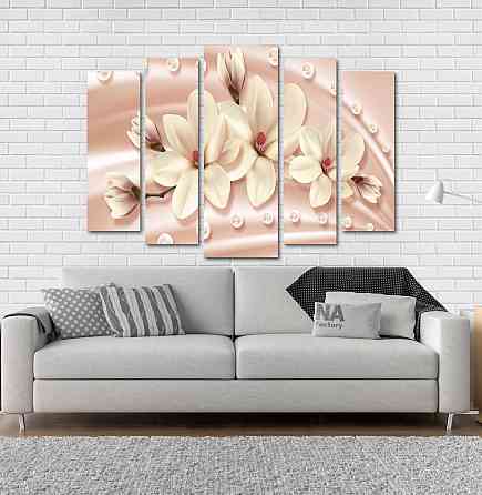 Модульная картина Абстракция Цветы Магнолия (80х118 см) Art-58_5 Киев
