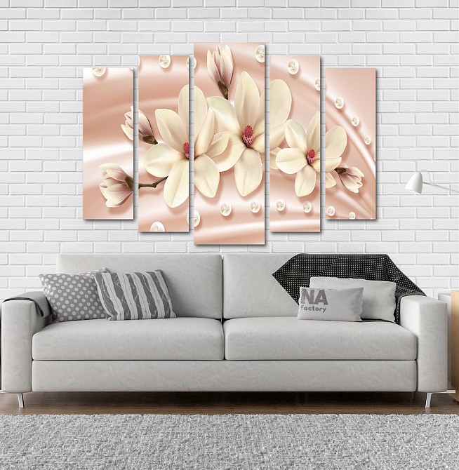 Модульная картина Абстракция Цветы Магнолия (80х118 см) Art-58_5 Киев - изображение 2