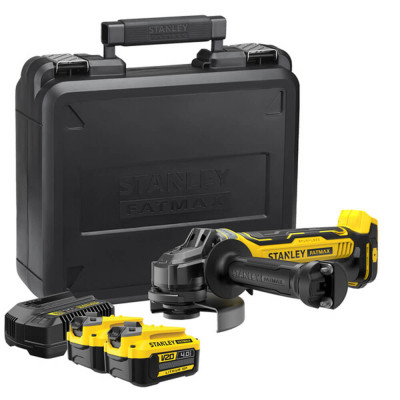 Шліфувальна машина Stanley кутова акум безщіткова FATMAX,Li-Ion V20, 18В, 2x4Ah, 8000об/хв, 125 мм, кейс (SFMCG700M2K) Вінниця - фото 3
