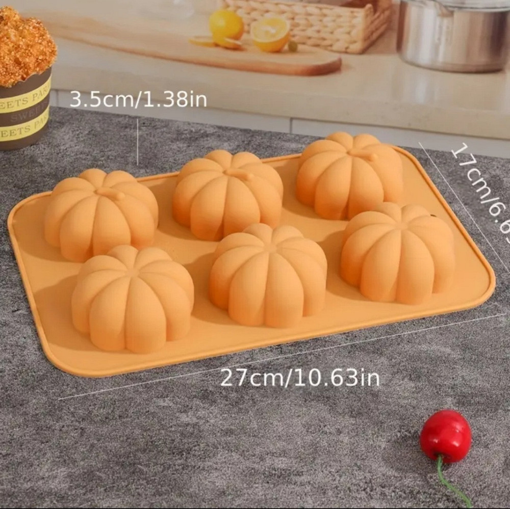 Молд силіконовий Гарбузи 27 на 17 см помаранчевий Київ - фото 2