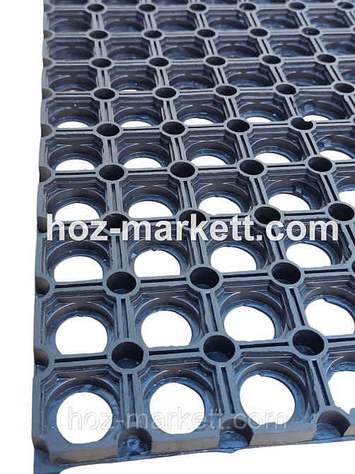 Коврик 100 см х 50 см х 1.5 см резиновый грязезащитный ячеистый сота Харьков - изображение 9