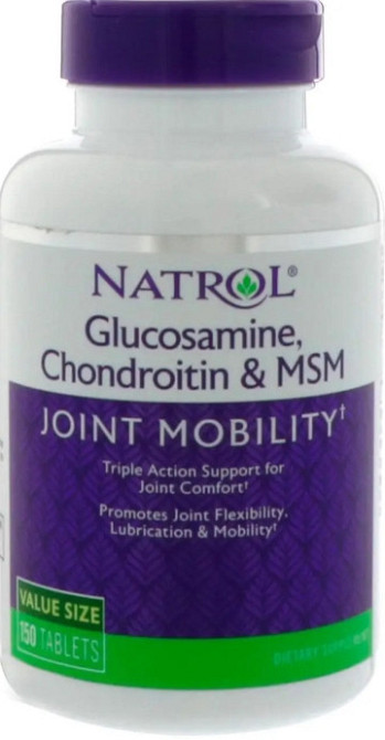 Глюкозамін хондроїтин МСМ Natrol Glucosamine Chondroitin MSM 150 таб Київ - фото 1