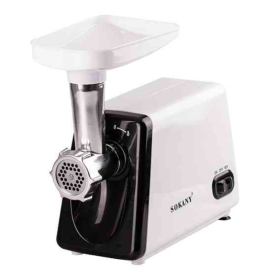 Електрична м'ясорубка для фаршу Sokany електром'ясорубка для дому потужна 2500 Вт з насадками Біла SK-312 Коломыя