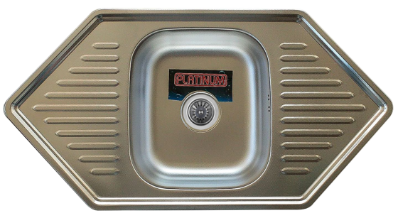 PLATINUM Кухонна мийка з нержавіючої сталі Platinum 9550В ДЕКОР (0,8/180 мм) Киев