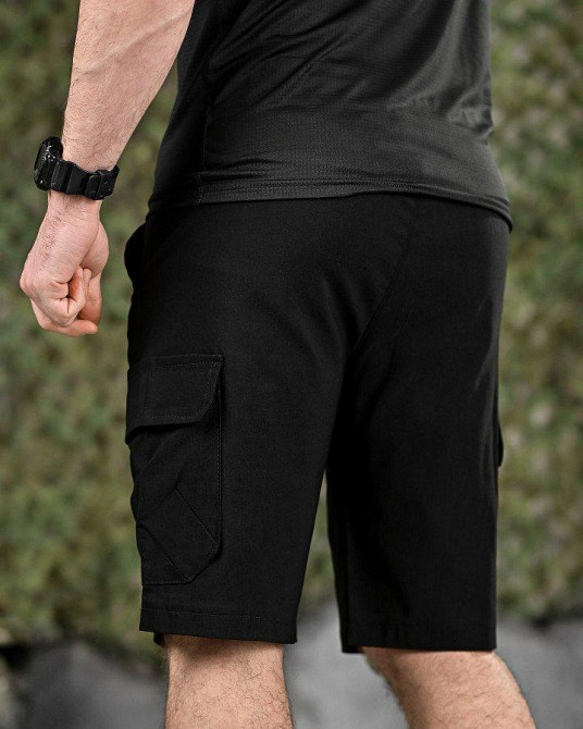 Міські стрейчеві шорти AHILES чорні ДЛ6358 Одеса - фото 3