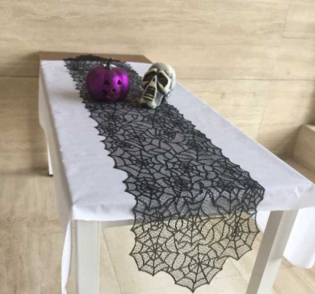Скатерть на Хэллоуин Паутина 203 на 50 см черный Киев - изображение 1