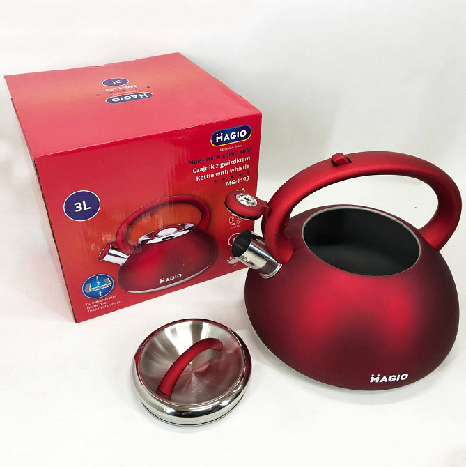 Хороший чайник для газової плити, Хороший чайник зі свистком зі свистком нержавіюча сталь MY-14 Львів - фото 3