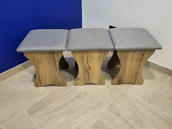 Три табуретки (комплект 3 шт) 35х35х44 см / МС - Дуб Флагшток Львов