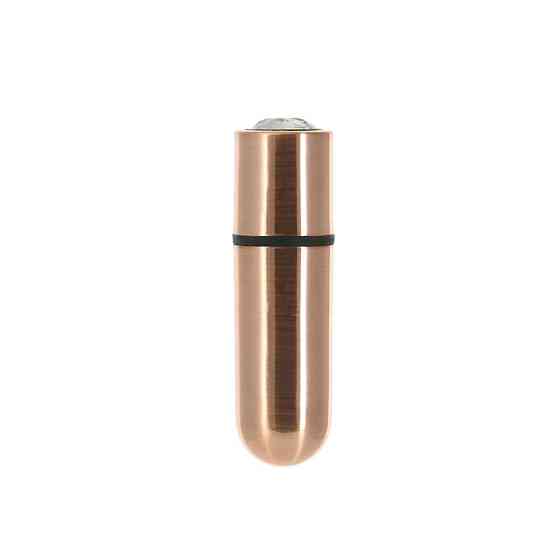 Вибропуля PowerBullet First-Class Bullet 2.5″ with Key Chain Pouch, Rose Gold, 9 режимов вибрации Sex Aura Киев
