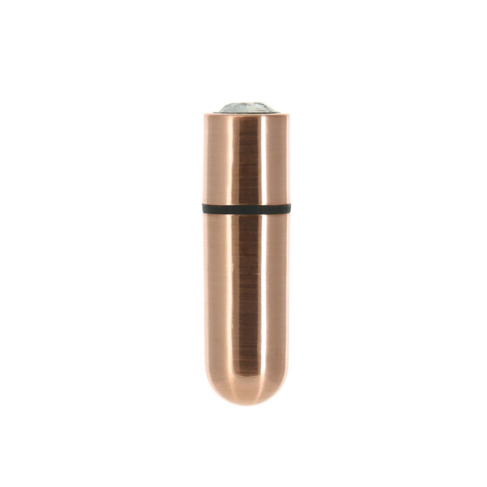 Вибропуля PowerBullet First-Class Bullet 2.5″ with Key Chain Pouch, Rose Gold, 9 режимов вибрации Sex Aura Киев - изображение 1