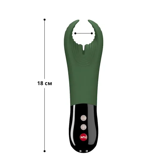 Вібратор для пеніса Fun Factory MANTA moss green/black, підходить для парних ігор Львів