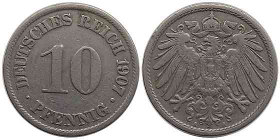 10 пфеннігів 1907 A - Німеччина Полтава
