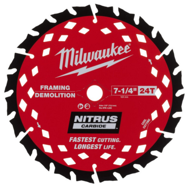 Диск пильний дереву з цвяхами Nitrus MILWAUKEE , Ø190х30х1,6мм, 24 зуб. Одесса - изображение 1