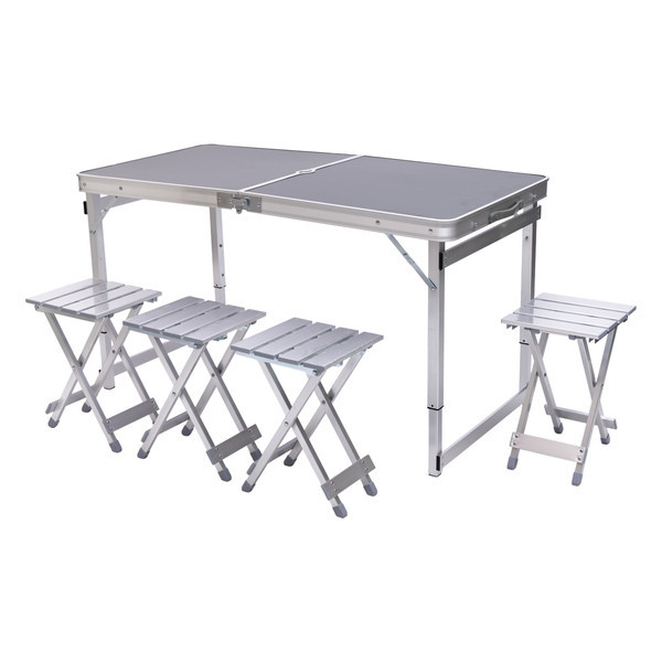 Розкладний стіл + 4 стільці кемпінговий набір для пікніка, риболовлі, відпочинку, туризму Чорний JY-12061B Київ - фото 3
