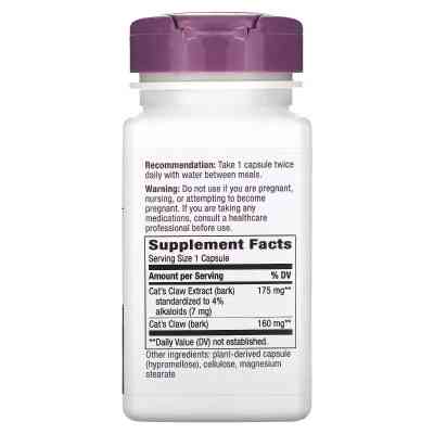 Травы Nature's Way Кошачий коготь, премиум экстракт, 175 мг, Premium Extract, Cat''s Claw, (NWY-60700) Винница