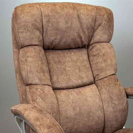 Офісне крісло керівника ManhattanDesign Хром MultiBlock М-3 Brown (Прогумовані колеса) Днепр