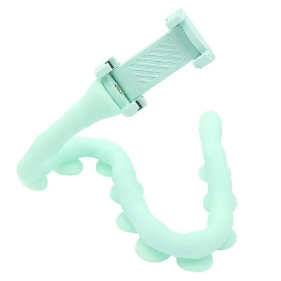 Гнучкий тримач для телефону з універсальними присосками Cute Worm Lazy Holder. QR-362 Колір блакитний Київ - фото 7