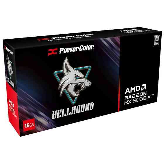 Відеокарта AMD Radeon RX 9060 XT 16 GB GDDR6 Hellhound PowerColor (RX9060XT 16G-L/OC) ( 11545 ) Харьков