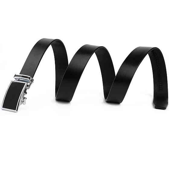 Ремень мужской c матовой черной вставкой на пряжке Vintage 20289 Черный Киев