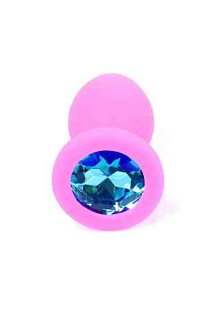 Анальна пробка - Jewellery Silicone Pink Plug S Light Blue Sex Aura Київ