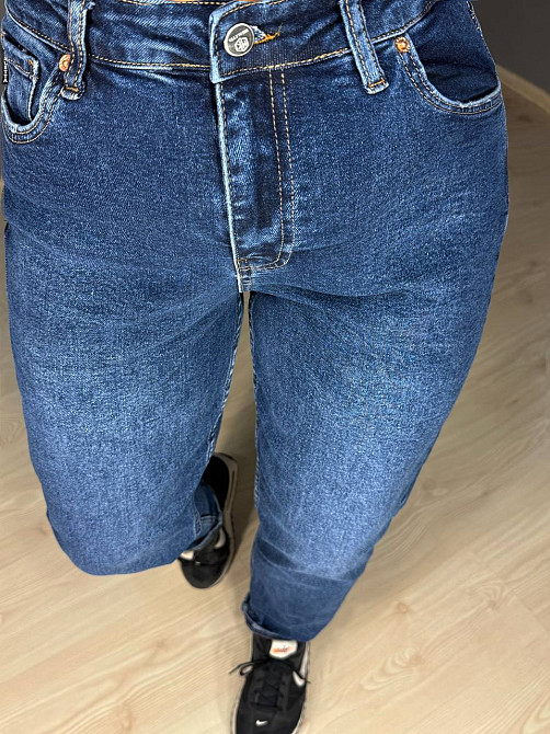 Джинси жіночі Mikaletta 13102 MOM comfort стрейч сині, синій, З6, 36, 94 см, 121 см Київ - фото 15
