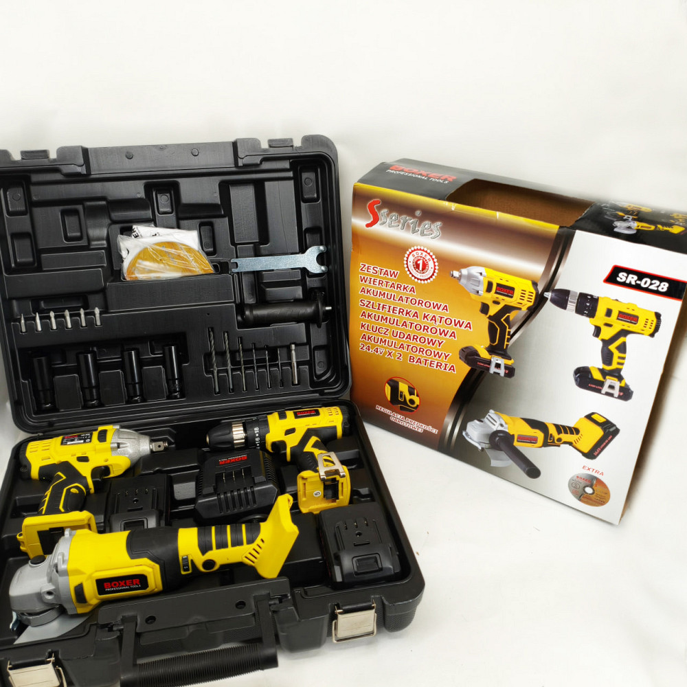 Набір гайковерт шуруповерт болгарка 24,4 В Boxer SR-028 набір акумуляторного інструменту GF-67 Львів - фото 5