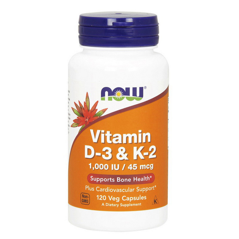 Vitamin D-3 & K-2 1000 IU/45 mcg (120 veg caps) Луцьк - фото 1