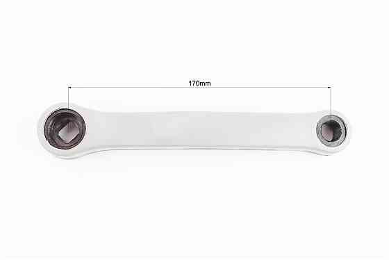 Шатун лівий "квадрат" 170мм MTB, сірий (вузький) Київ