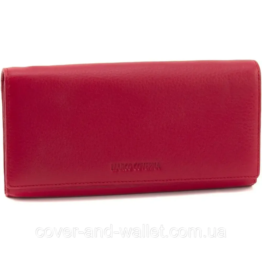Елітний жіночий гаманець із натуральної шкіри червоного кольору Marco Coverna W001 Red Київ - фото 1