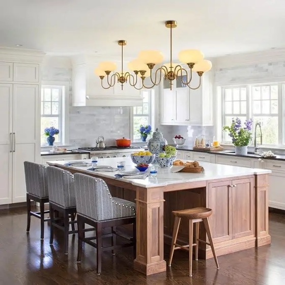 Светодиодная люстра Звоночек 5025 (Золотая) на 5 плафонов Винница