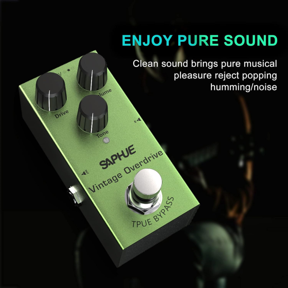 Педаль ефектів Saphue SF-01 Vintage Overdrive для електрогітари, гітарна педаль Overdrive True Bypass, 9 В Київ